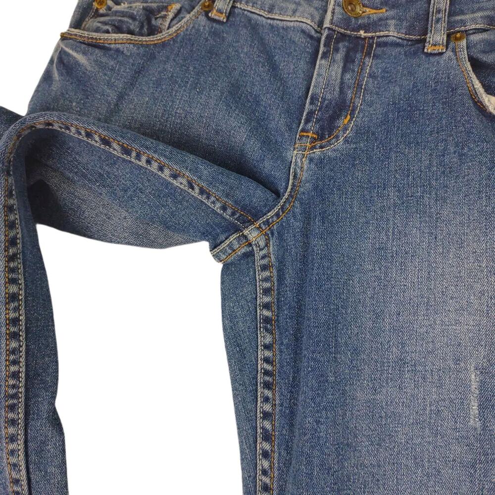 Vtg Y2K OUTBACK RED Jeans Women's 6 Stretch Denim Distressed Taper Leg Low Rise - Picture 6 of 10